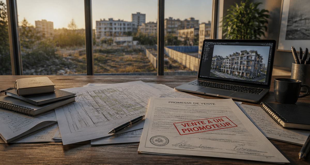 Vendre a un promoteur plan cadastral et promesse de vente