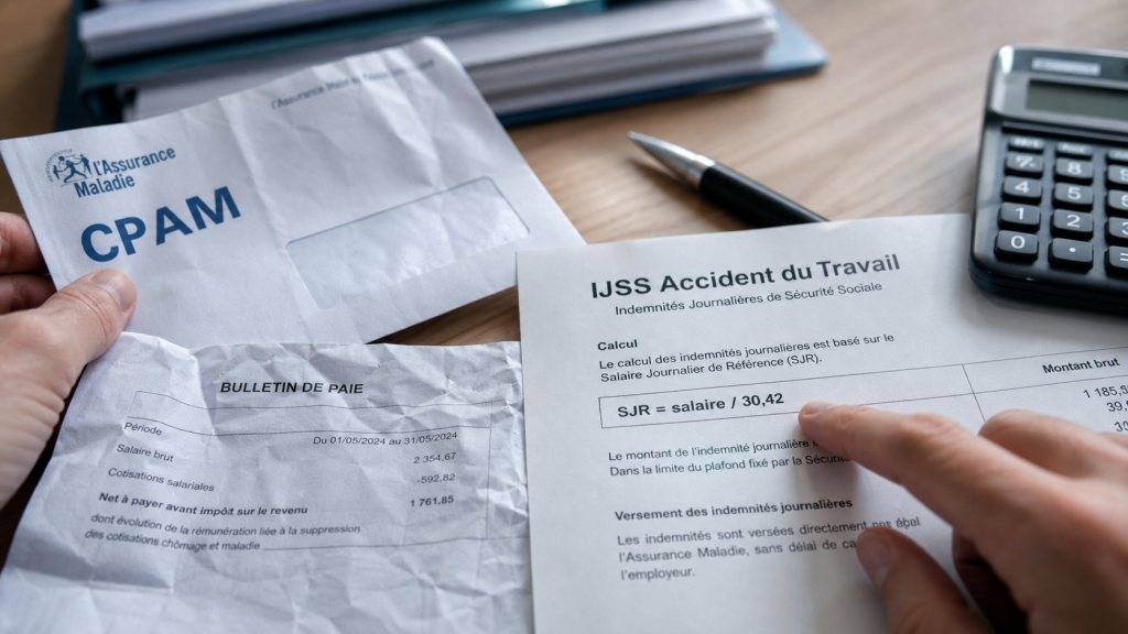 IJSS accident du travail : formule, plafonds et taux à chaque étape