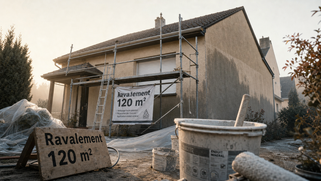 Prix ravalement façade maison 120m2 : 3 budgets selon nettoyage, enduit ou isolation