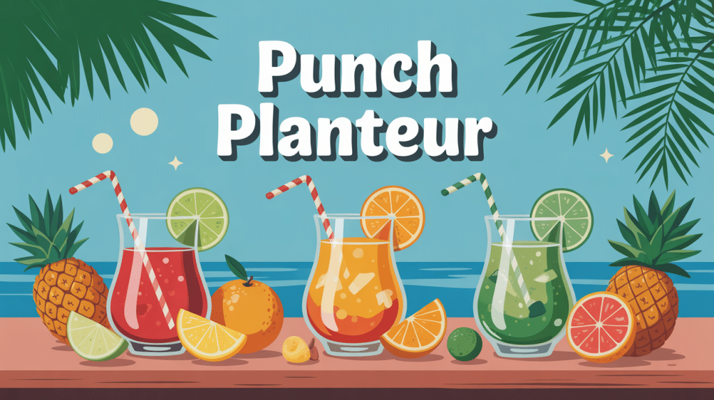 difference punch et planteur illustrée cocktails antillais