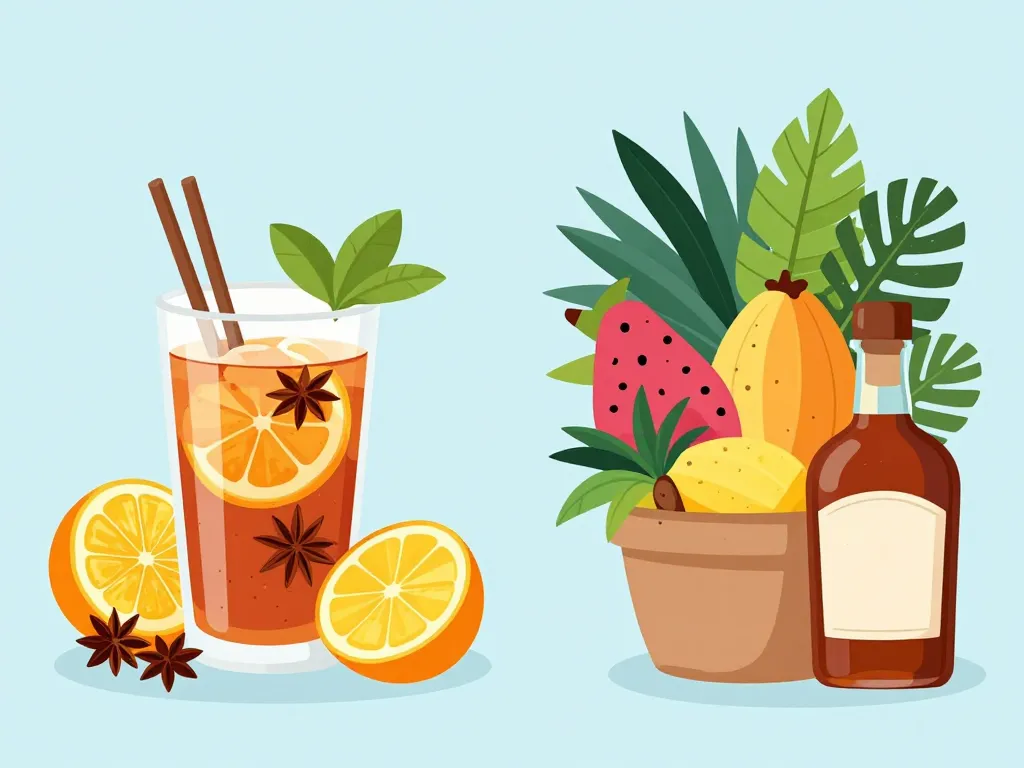 difference punch et planteur cocktail schema visuel