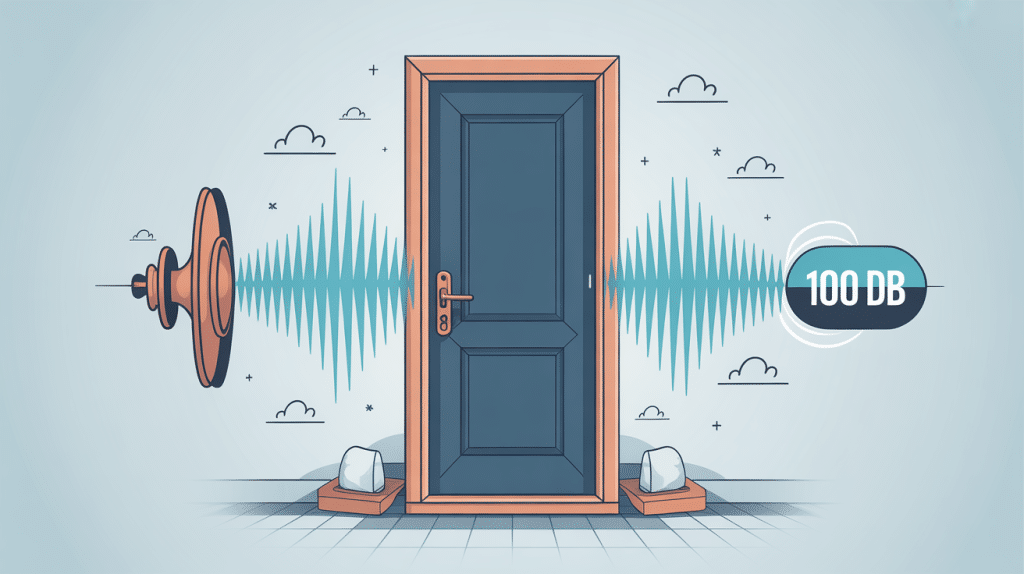 porte acoustique 100 db illustration isolation bruit