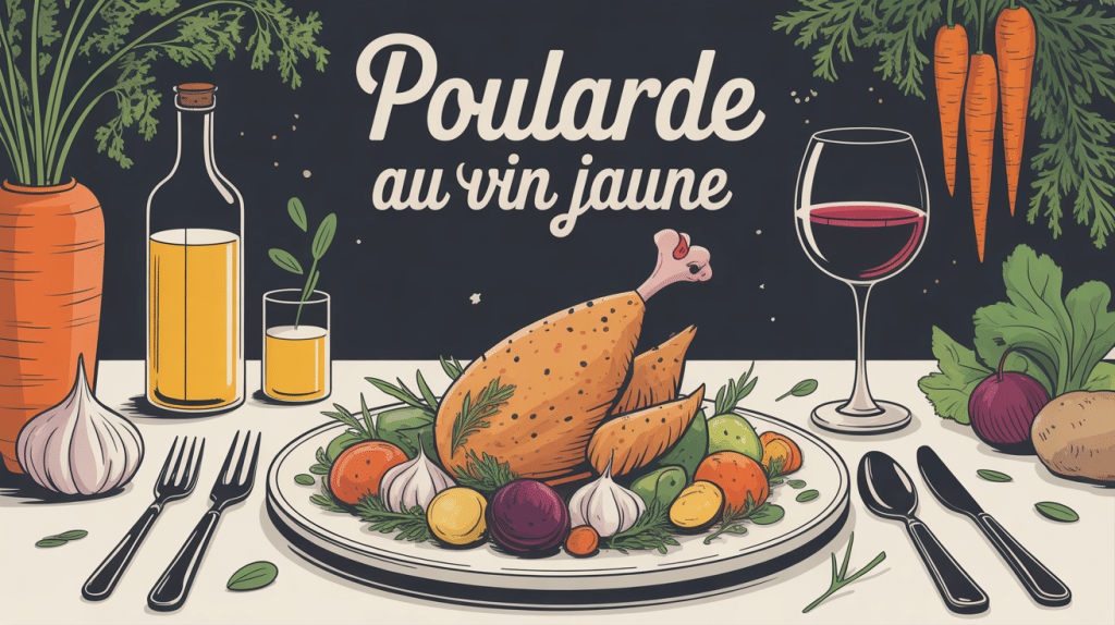quel légumes avec une poularde au vin jaune, assiette festive et légumes raffinés