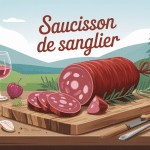 saucisson de sanglier planche apéritive rustique