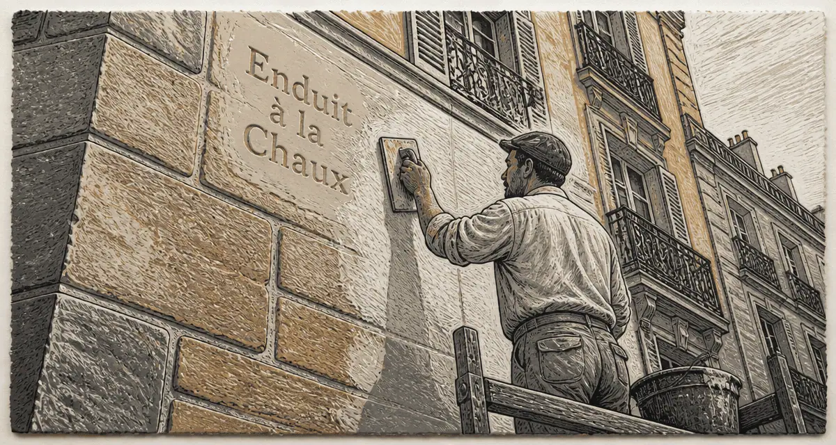 Enduits à la chaux Paris sur façade en pierre