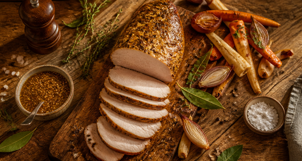 recette filet de dinde au four moelleux tranché sur planche