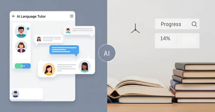 Side-by-side comparison of AI-powered conversation practice versus traditional language learning methods