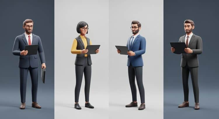 Multiple users engaging with Busuu language learning platform across different devices and scenarios