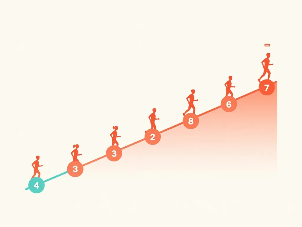 Diagramme course a pied debutant programme progression