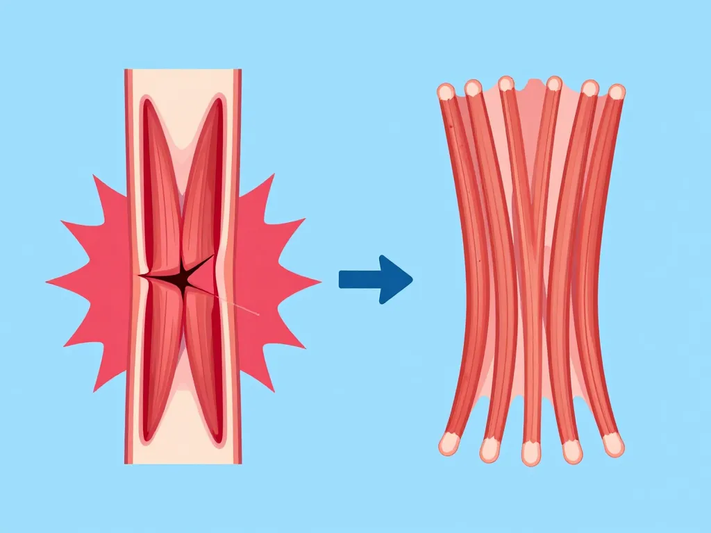 Diagramme déchirure musculaire remède de grand-mère vs contracture