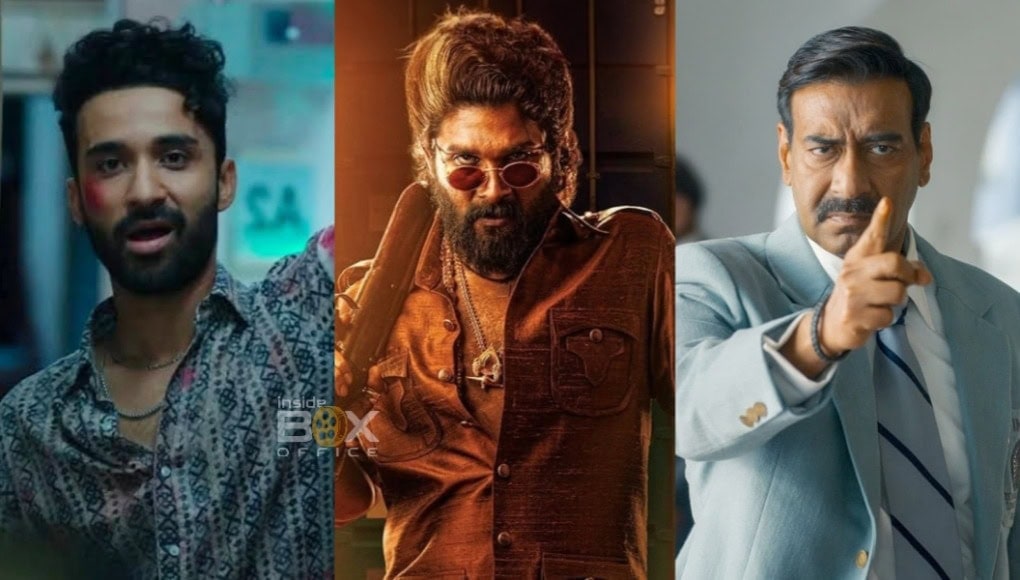 Young man with dark hair and a patterned shirt, expressive face, colorful background, modern urban setting, diverse cast, popular Indian film actor, vibrant scene, entertainment industry, trending movies, film promotion.