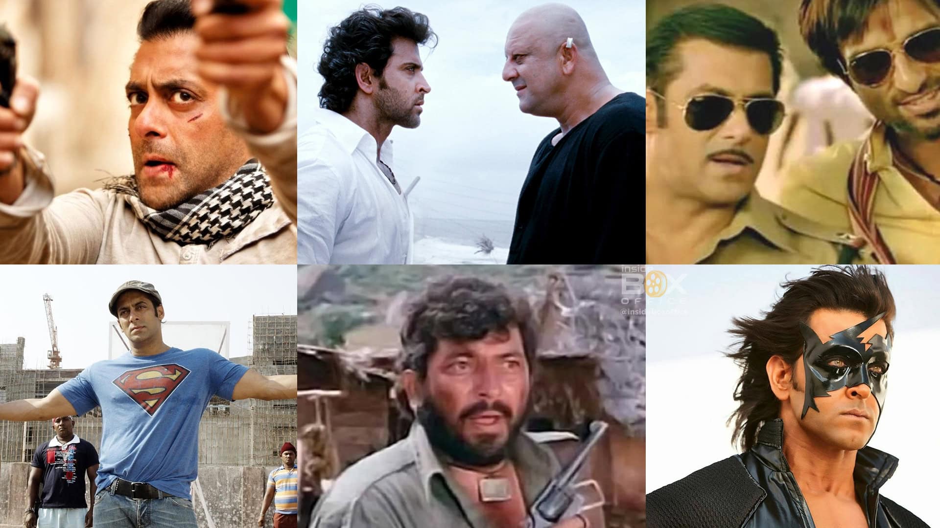 Thrilling Action Movie Scenes Featuring Diverse Characters In Intense Moments, Highlighting Popular Bollywood And Hollywood Blockbusters With Dynamic Performances And High-Energy Stunts.