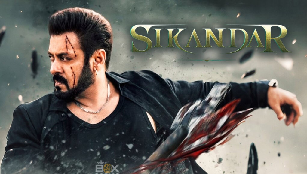 Intense action scene from the movie Sikandar featuring a fierce male character with a sword, dramatic explosion, and debris flying, highlighting modern Indian cinema and blockbuster fight sequences.