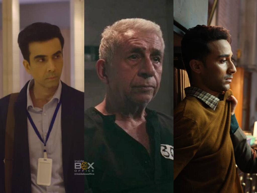 A Man With A Headset Badge, An Elderly Man With Gray Hair, And A Young Man In A Brown Sweater Are Seen In Indoor Settings, Representing Diverse Characters In Films Covered By Inside Box Office, Highlighting Movie Industry Insights And Box Office Trends.