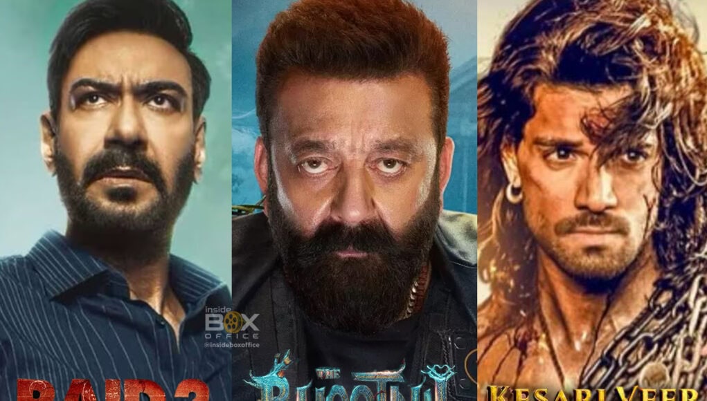 A Bollywood actor with intense expression, middle-aged man with a beard in a close-up shot.