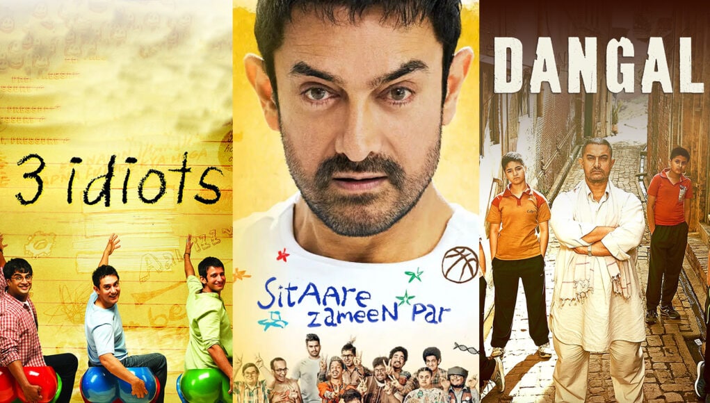 A diverse collection of Indian film posters and promotional images showcasing popular Bollywood movies, including comedy, drama, and ensemble cast films, highlighting insights into Indian cinema and box office hits.