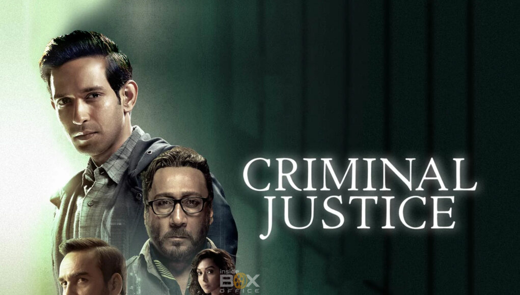 High-resolution poster of the TV series "Criminal Justice" featuring key cast members against a dark background, highlighting crime, justice, legal drama, and crime thriller themes.