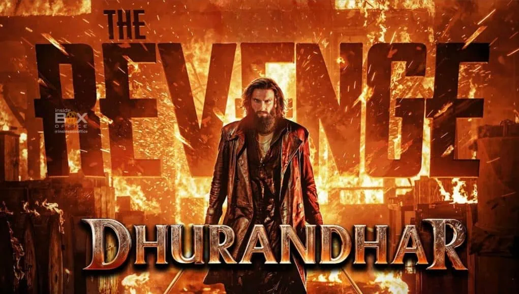 Ranveer Singh as Dhurandhar walking through flames in intense trailer scene for Dhurandhar 2, showcasing his powerful presence and action-packed role.