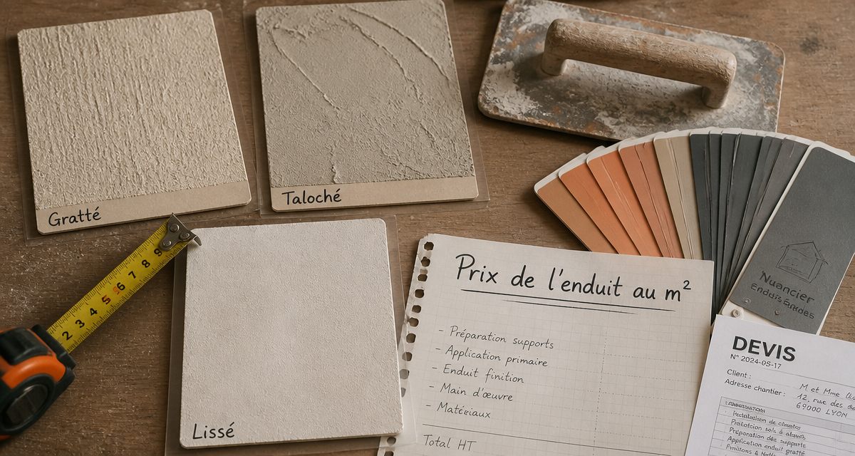 prix enduit m2 échantillons enduit outils