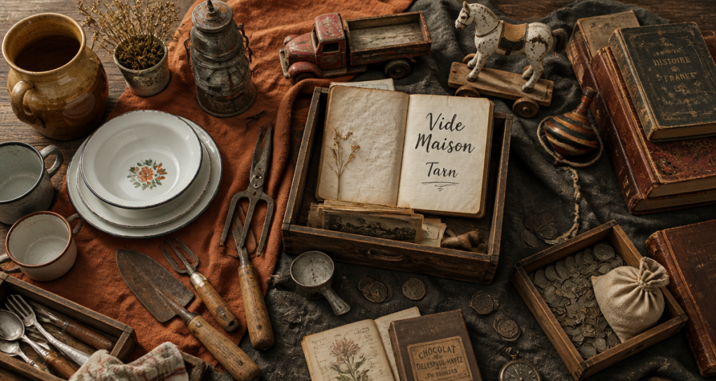 vide maison dans le 81 table brocante