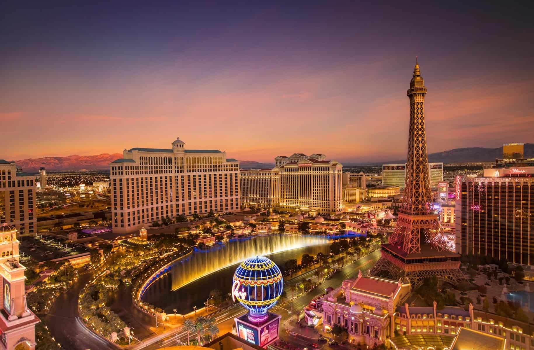 Las Vegas Strip at dusk, short-term vs long-term rentals decision for investors