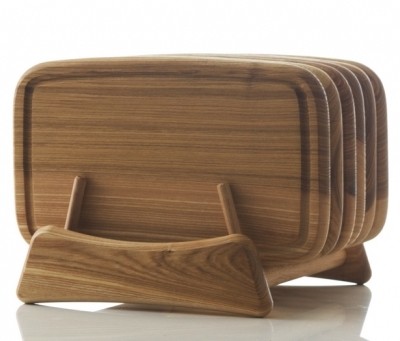 Hölzernes Serviertablett-Set aus Ischler Holzhandwerk.