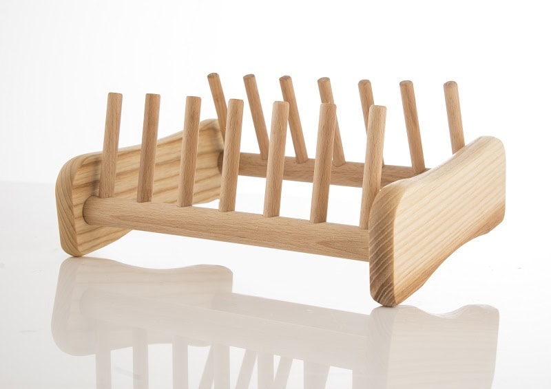 Hochwertiger Holzgeschirrständer für Küchen, nachhaltiges Holz, handgefertigt, stilvoll.