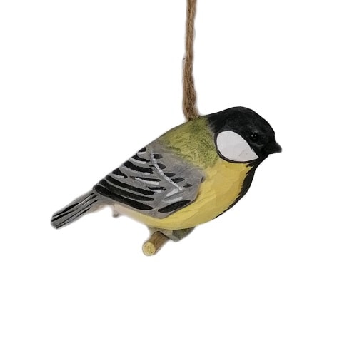 Holzanhänger Vogel aus Naturmaterial, handgefertigt, ideale Dekoration für Zuhause oder den Garten.