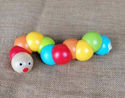 Bunte Holzspielzeug für Kinder.