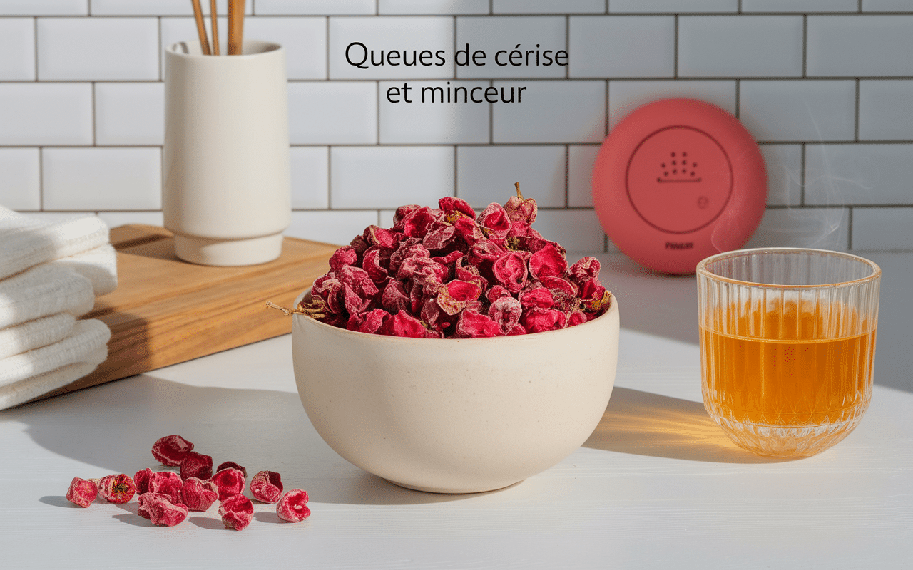 Queues de cerise séchées et infusion pour perdre du poids