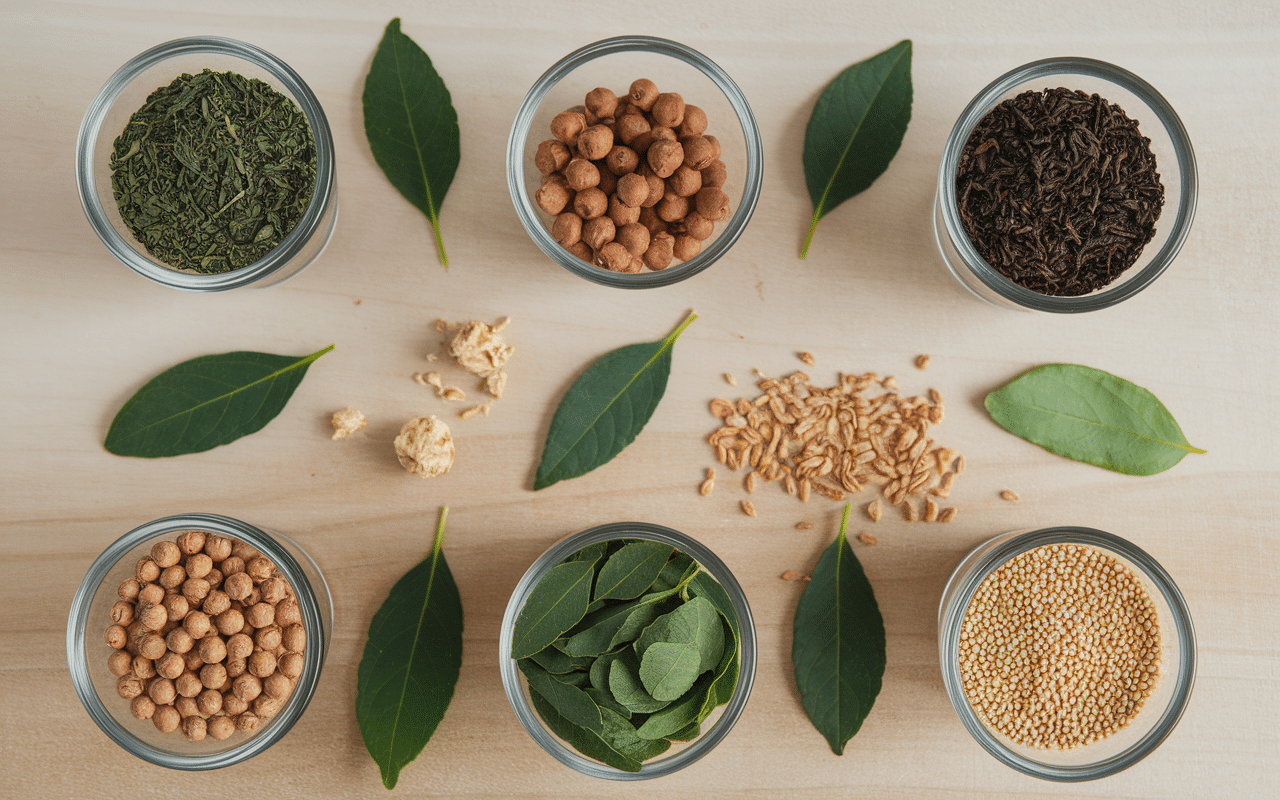 Plantes minceur thé vert maté gingembre