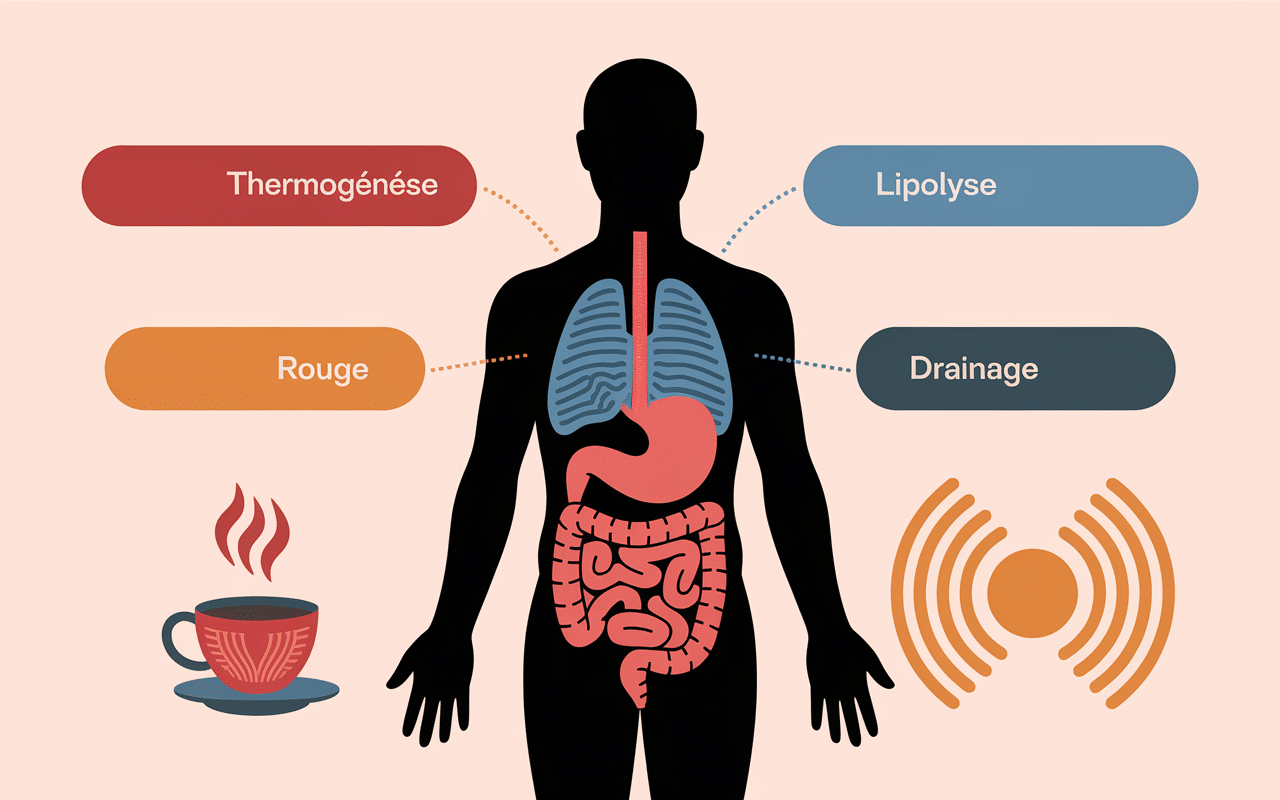 Processus de combustion des graisses par tisanes