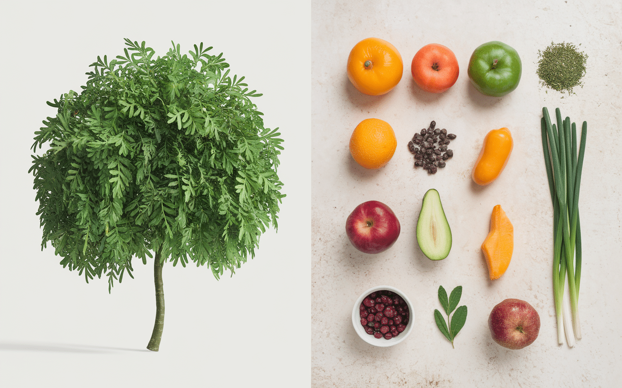Arbre de moringa et ses éléments nutritifs essentiels