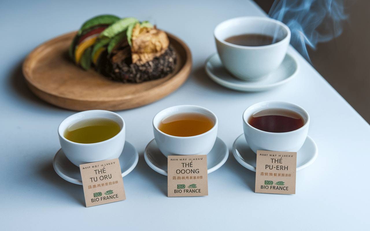 Thés verts, oolong et pu-erh bio français pour perdre du poids