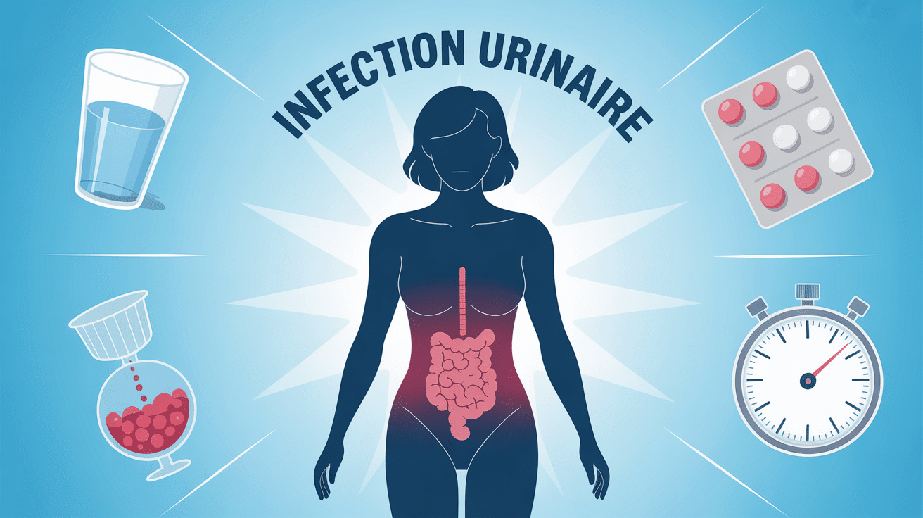 Illustration médicale infection urinaire solutions rapides