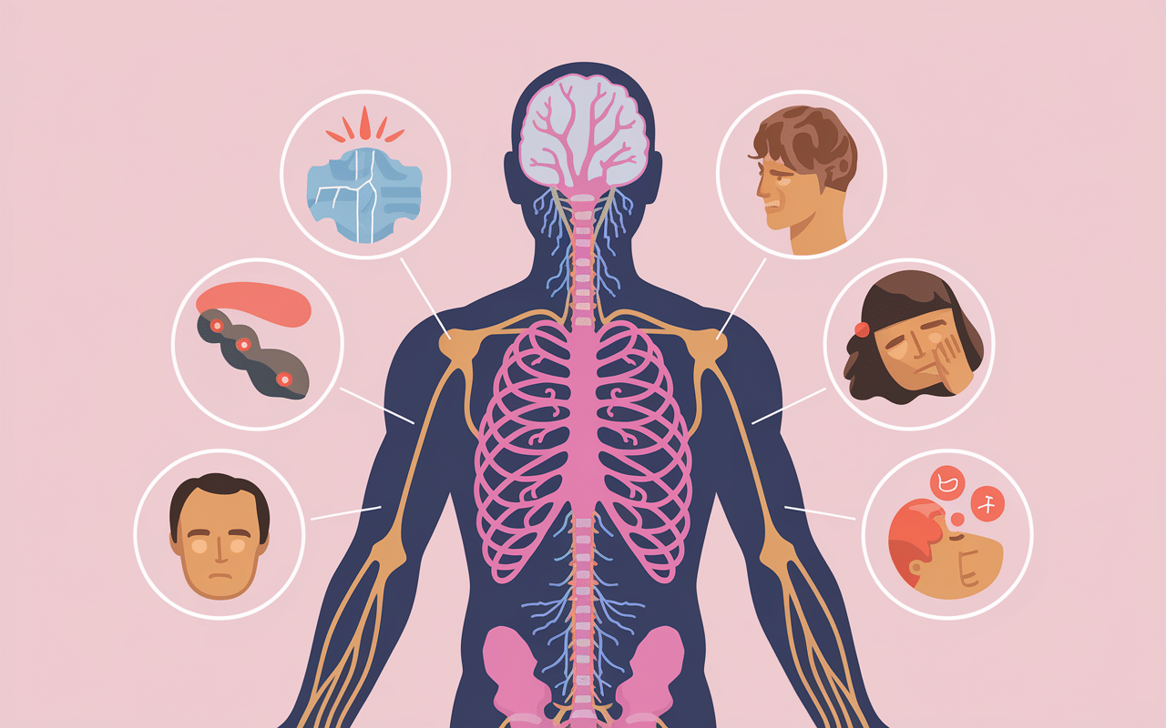 silhouette humaine avec nerf vague et symptomes malaise vagal remede de grand mere