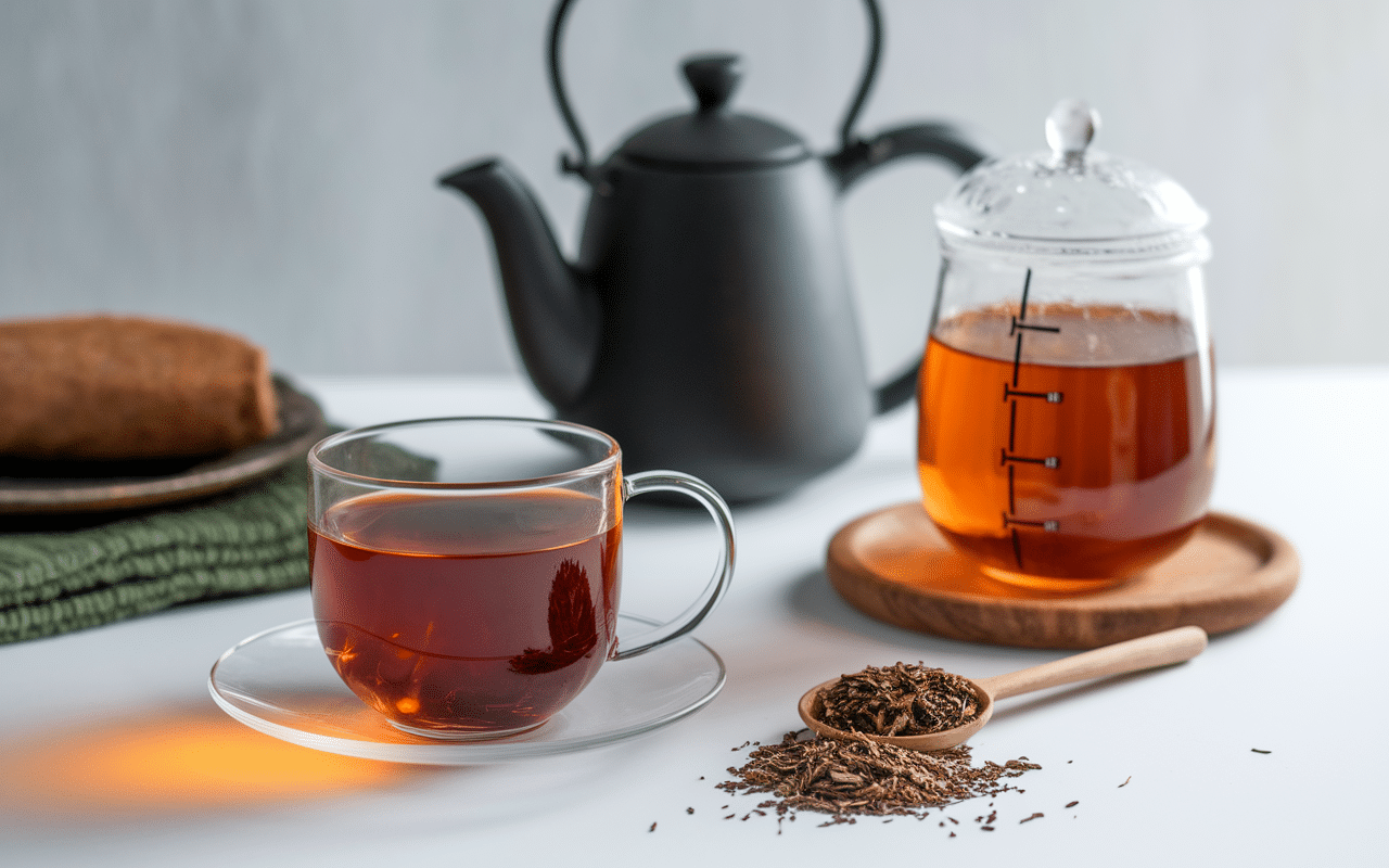 Préparation tisane Honigbusch théière infuseur