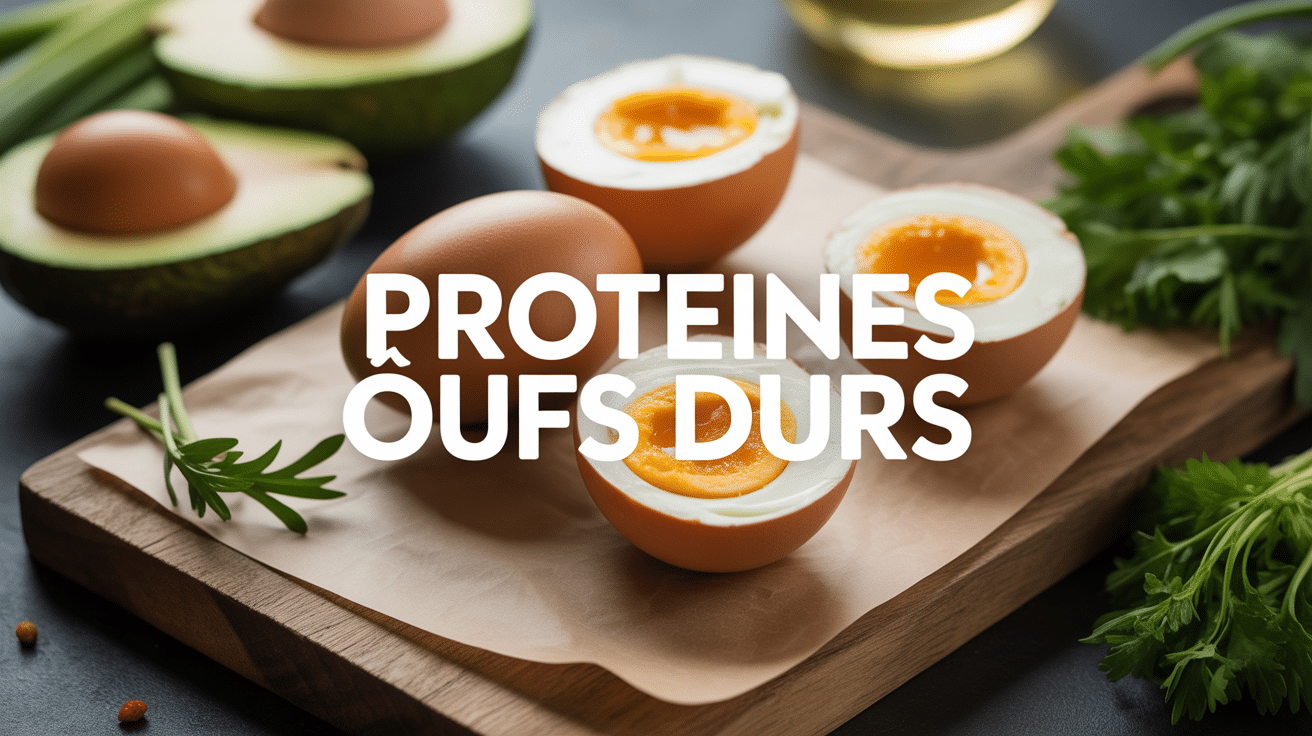 œufs durs coupés protéine œuf dur