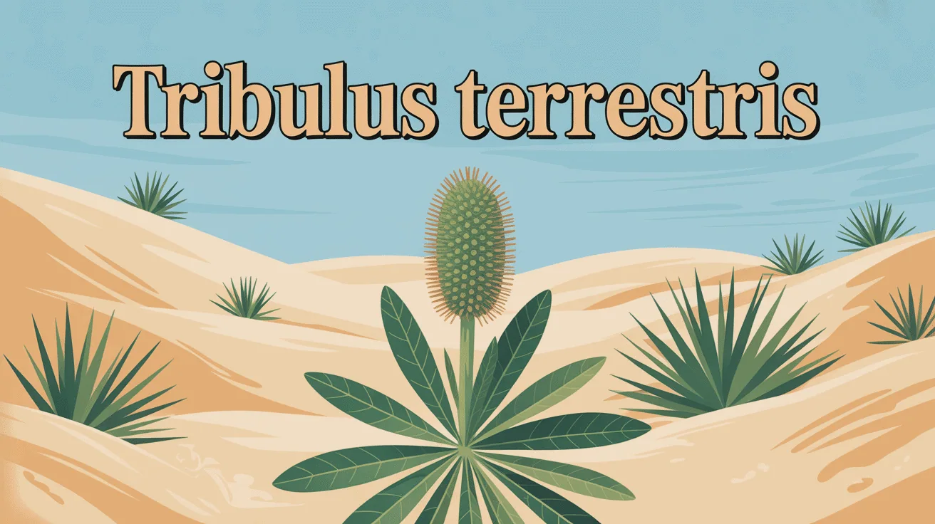 Plante tribulus terrestris verte avec fruits epines