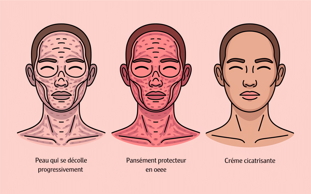 Étapes cicatrisation verrue morte