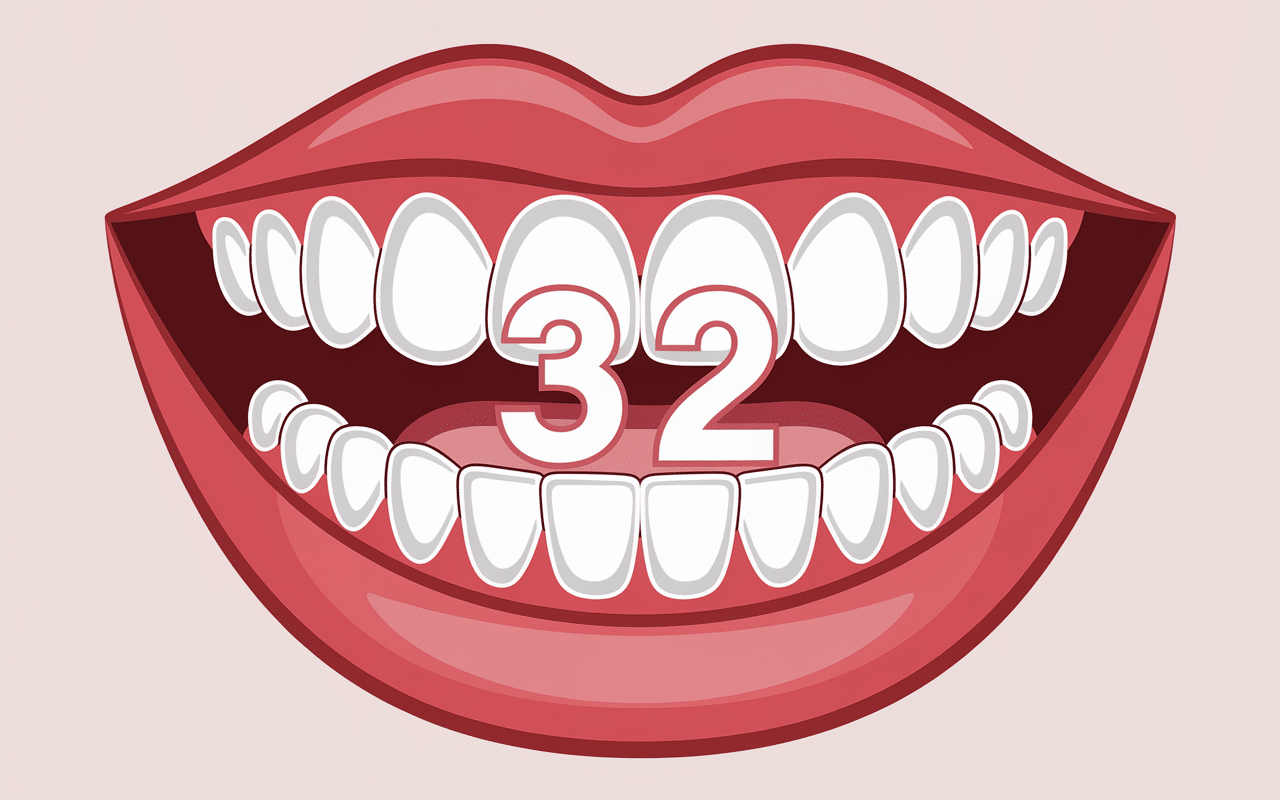 Illustration médicale nombre de dents adulte