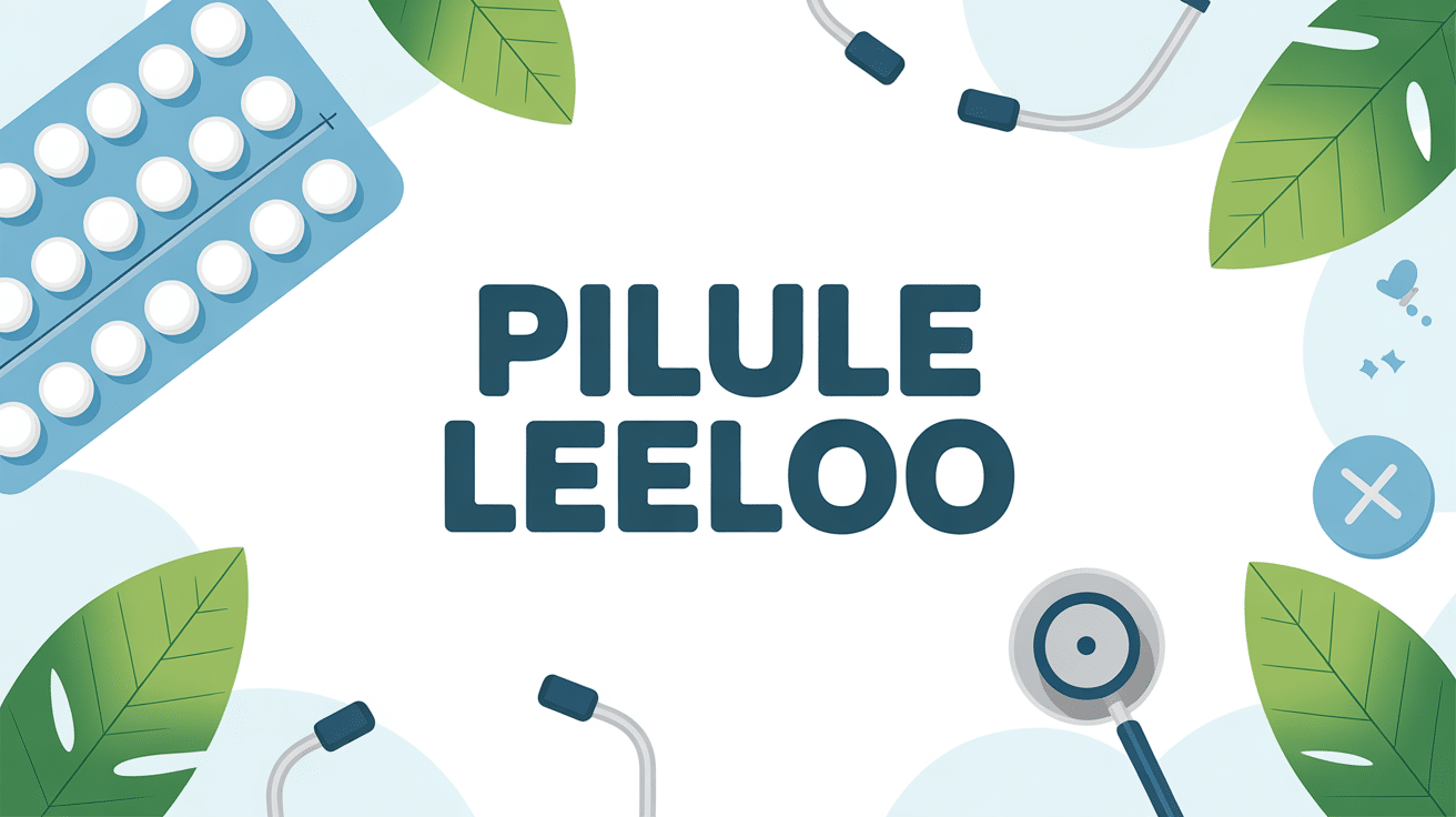 Illustration de la pilule Leeloo avec éléments médicaux