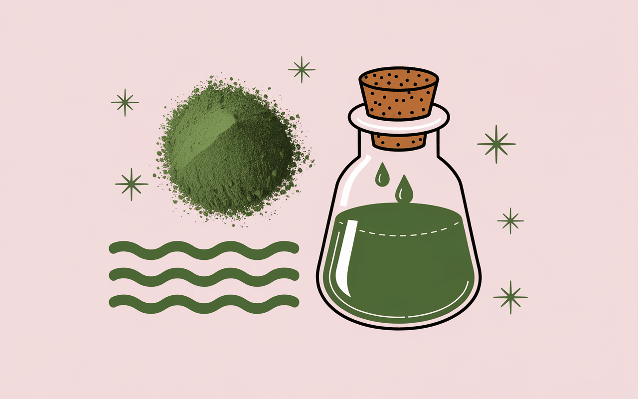 illustration argile verte et huile essentielle de gaulthérie pour soulager douleurs