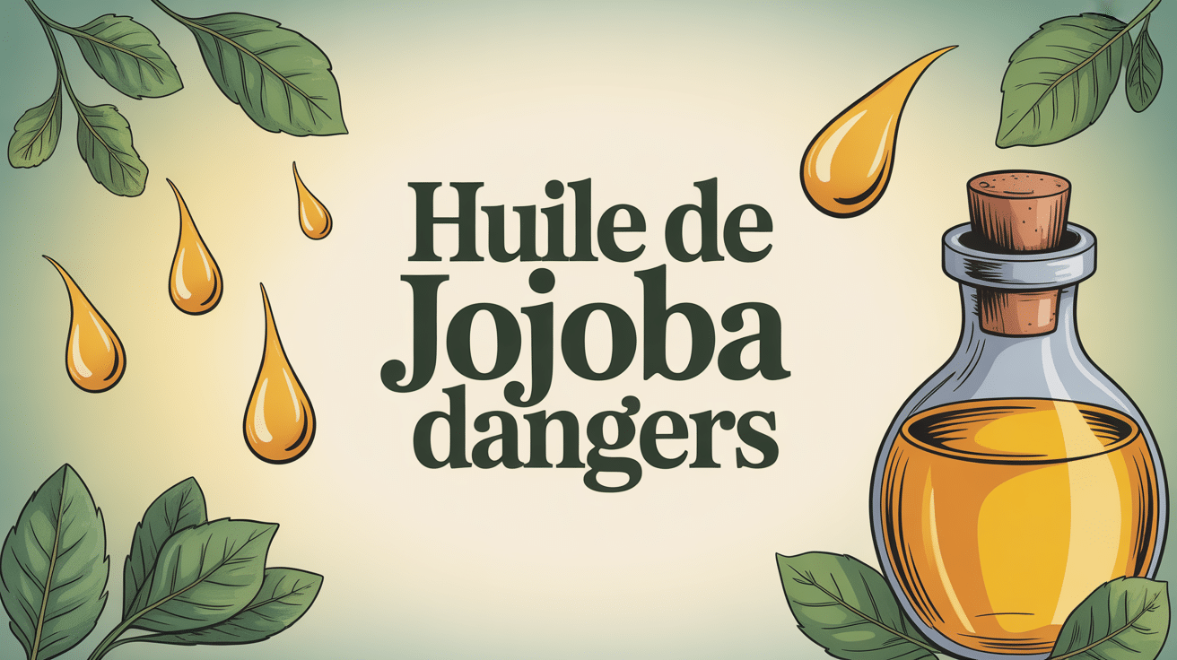 huile de jojoba danger bouteille illustration