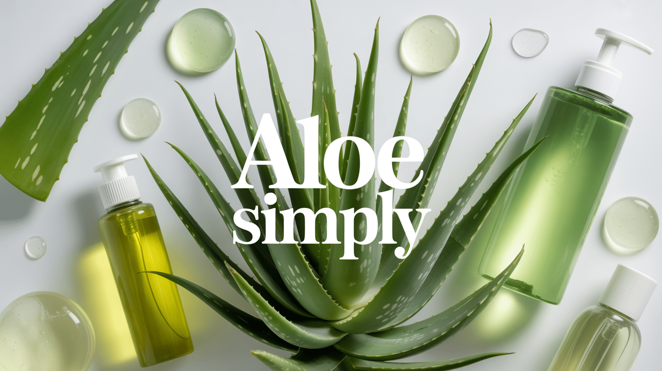 Aloe Simply composition avec aloe vera et produits cosmétiques naturels