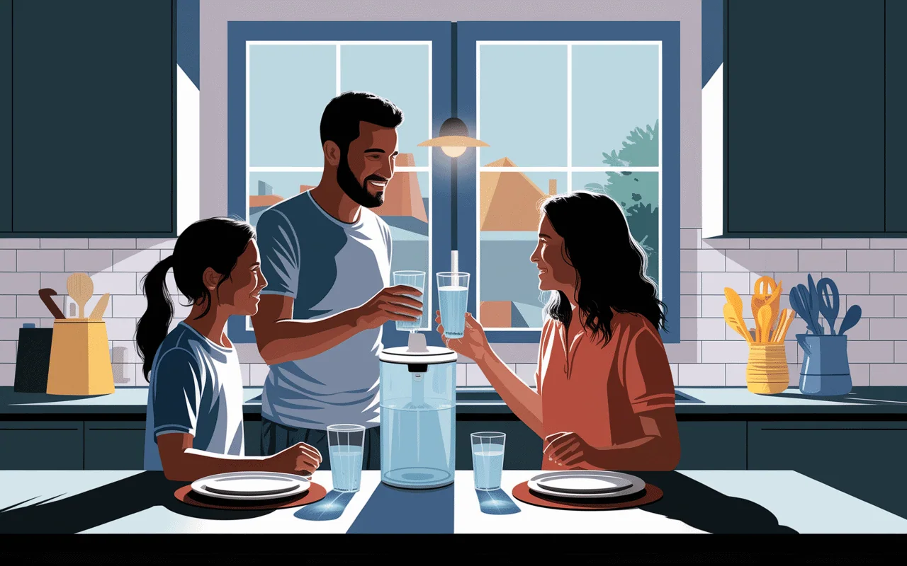 Famille utilisant filtre Berkey avis cuisine moderne