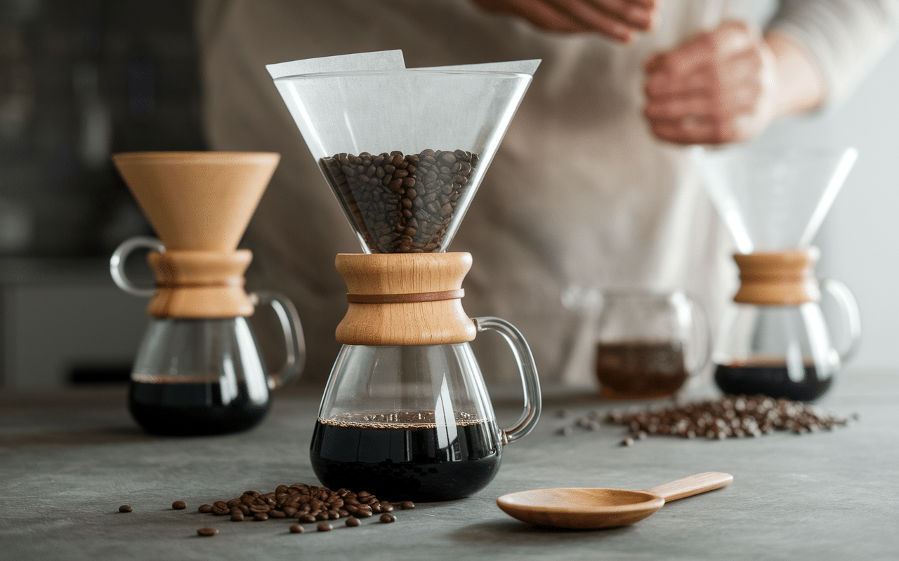 Processus artisanal liqueur de café grains et alcool