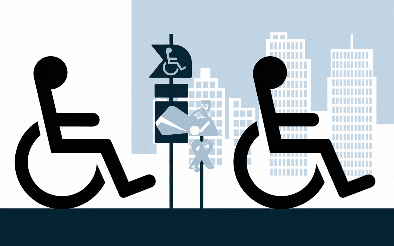Logo handicap pictogrammes fauteuil roulant évolution