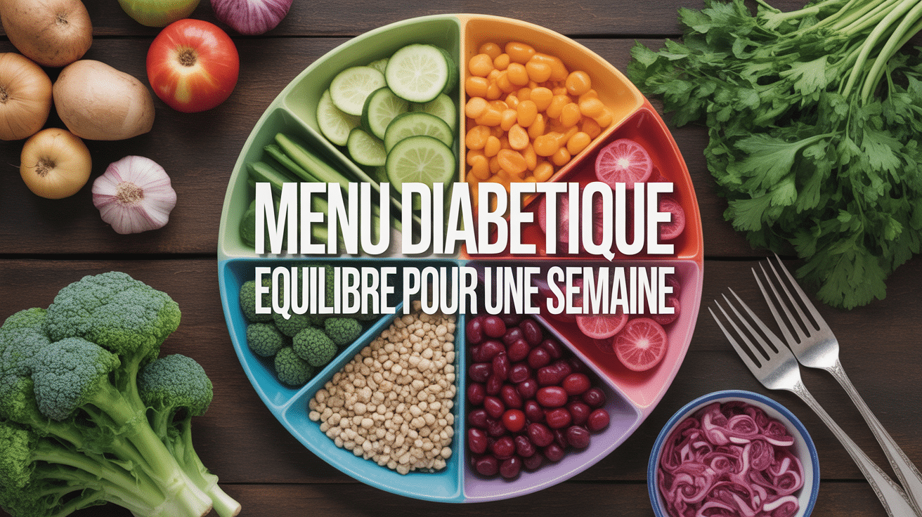 Menu diabétique pour une semaine avec assiette équilibrée
