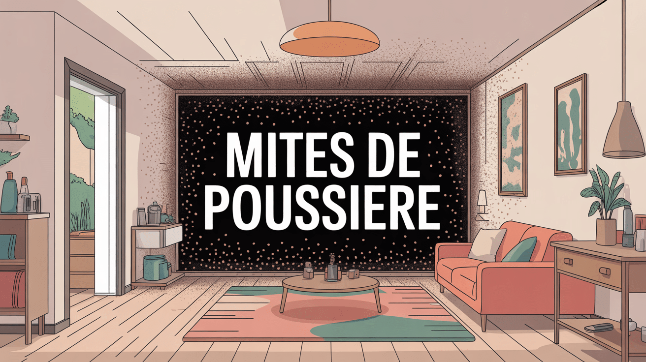 mites de poussiere dans maison coupe